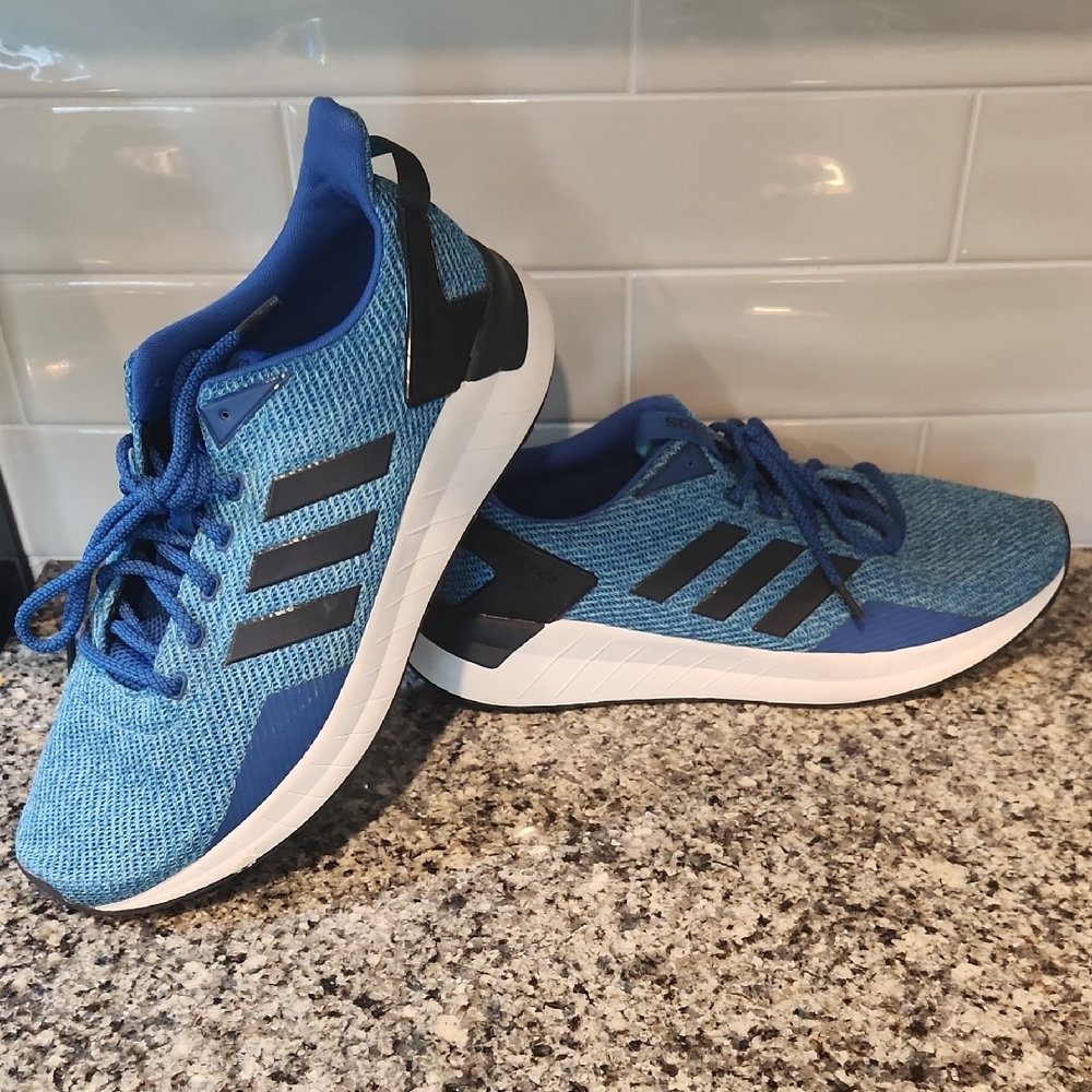 Adidas Blue Knit Running Shoes